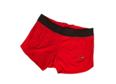 Short Feminino BSCross Tactel Curto – Vermelho com Cós Preto